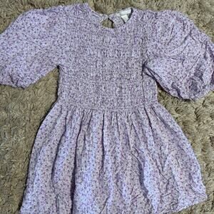 Womens small purple maternity floral shirt
